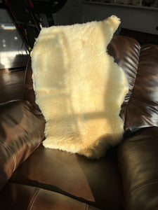 Thick and Soft White Columbia Lamb Pelt Washable