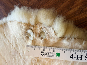 Thick and Soft White Columbia Lamb Pelt Washable